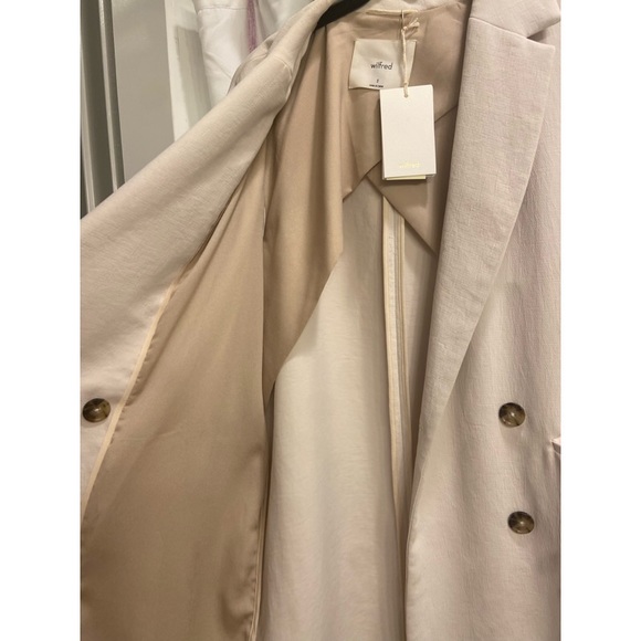 RARE! NEW! Aritzia Wilfred Cherrelle Bone White Double Breasted Blazer - Picture 5 of 12